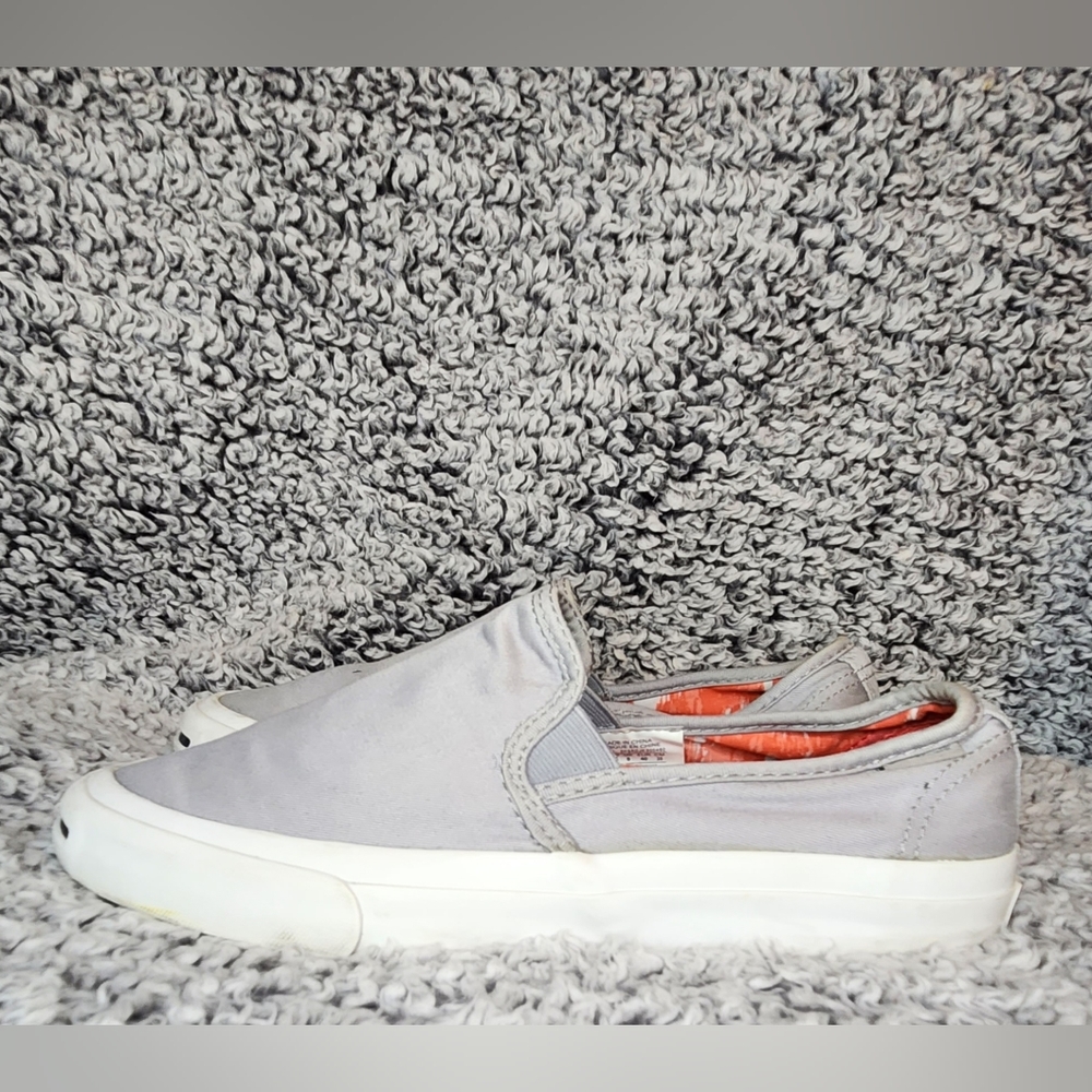Converse Jack Purcell Womens Slip-On Shoes Gray Women Size 8.5